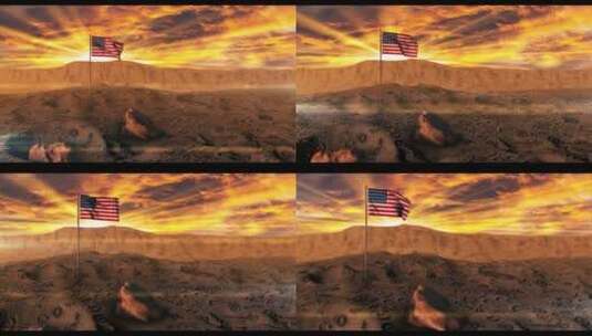 美国国旗乌托邦高清在线视频素材下载