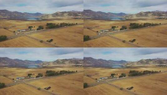 新疆阿勒泰可可托海农场秋天的风光高清在线视频素材下载