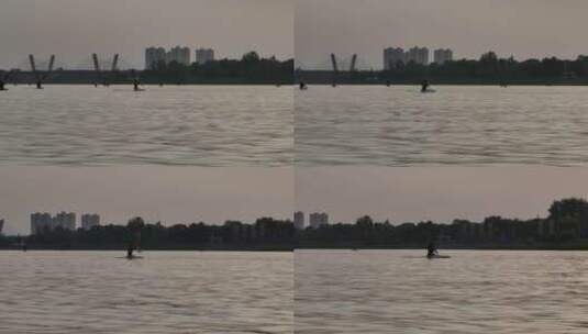 六安水上运动皮划艇高清在线视频素材下载