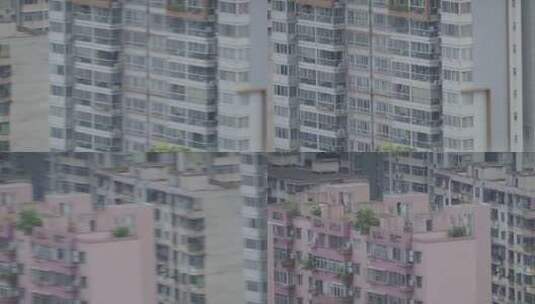 广州天河居民楼宇住宅小区花园高清在线视频素材下载