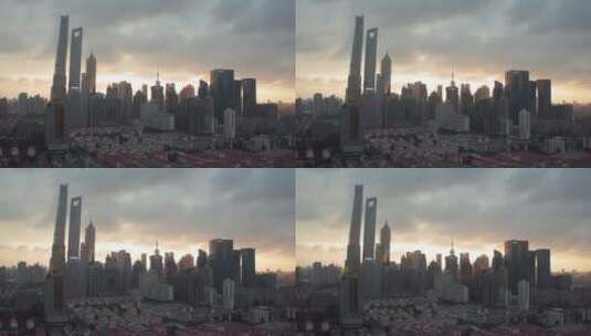 上海城市风光航拍高清在线视频素材下载