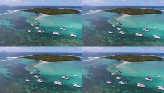 大海海滩海水游船帆船游艇旅行度假高清在线视频素材下载