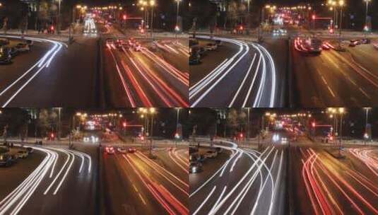 城市路口的延时高清在线视频素材下载