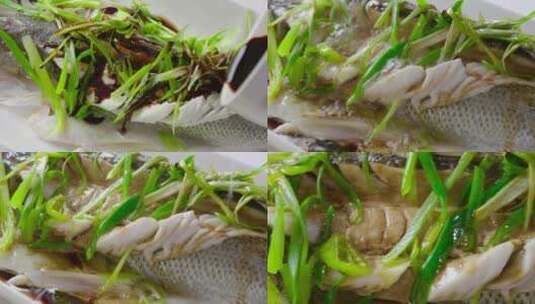 美食鲈鱼制作过程视频素材高清在线视频素材下载
