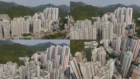 航拍香港城市建筑景观高清在线视频素材下载