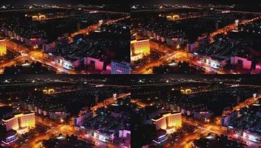 江西吉安县夜景延时摄影高清在线视频素材下载