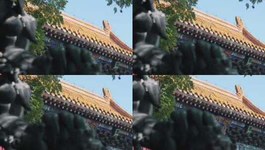 4K升格实拍北京雍和宫内藏教建筑雍和门高清在线视频素材下载