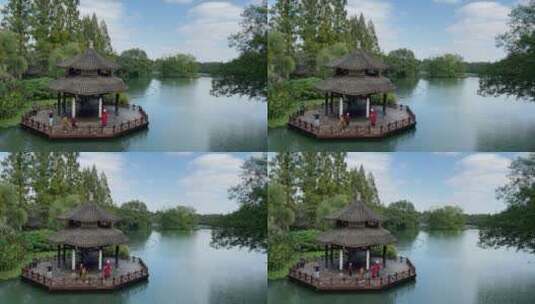 4k 杭州西湖江南园林山水景观高清在线视频素材下载