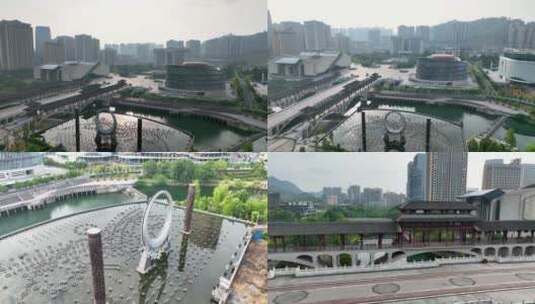 4K航拍湖南湘西州民族文化公园3高清在线视频素材下载