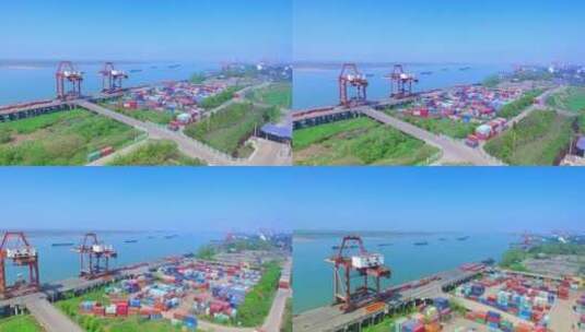荆州盐卡码头高清在线视频素材下载