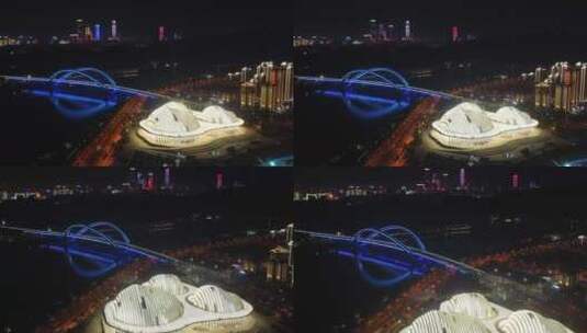 广西艺术中心 南宁大桥高清在线视频素材下载