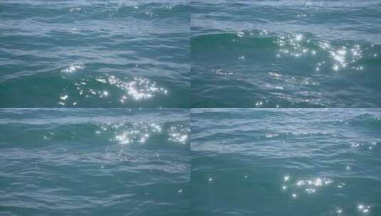 星星海波光粼粼蔚蓝海浪荡漾高清在线视频素材下载