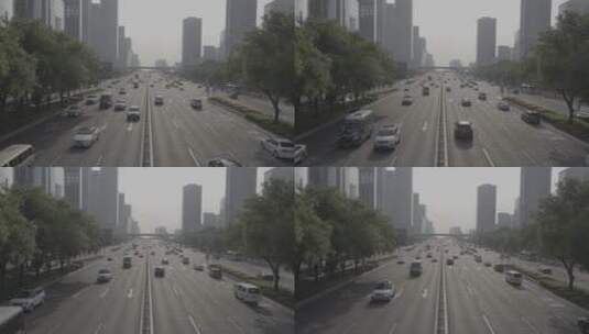 城市街道车流 城市通勤高清在线视频素材下载