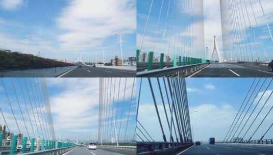 广州番禺大桥深圳东宝河大桥4k视频素材高清在线视频素材下载