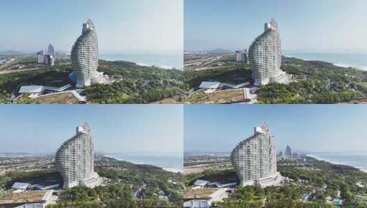 海棠湾红树林度假酒店航拍高清在线视频素材下载
