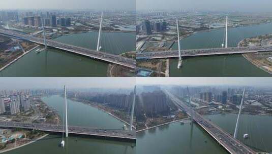 【合集1】航拍宁波青林湾大桥风光高清在线视频素材下载