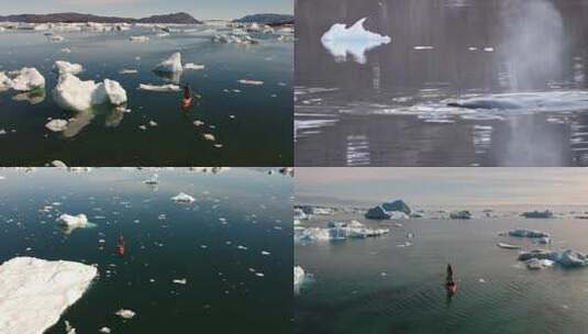全球变暖冰川融化高清在线视频素材下载