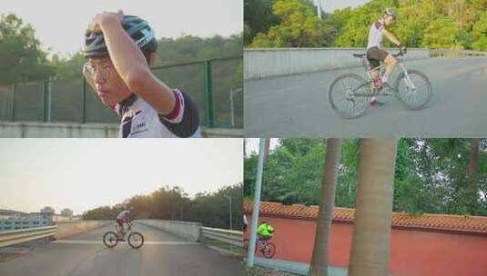 骑山地自行车的男生 山地自行车运动高清在线视频素材下载