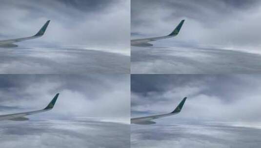 飞机玄窗外风景高清在线视频素材下载