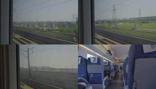 广州南站乘客高铁站旅客窗外高清在线视频素材下载
