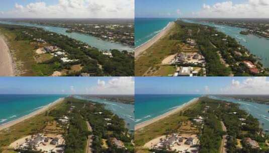 空中视频海滨豪宅朱庇特佛罗里达州美国高清在线视频素材下载