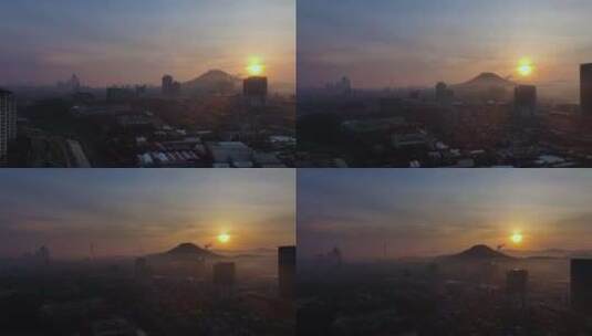 黎明时分的江南，首尔。高清在线视频素材下载