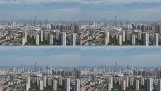 浙江宁波新城高楼建筑航拍高清在线视频素材下载