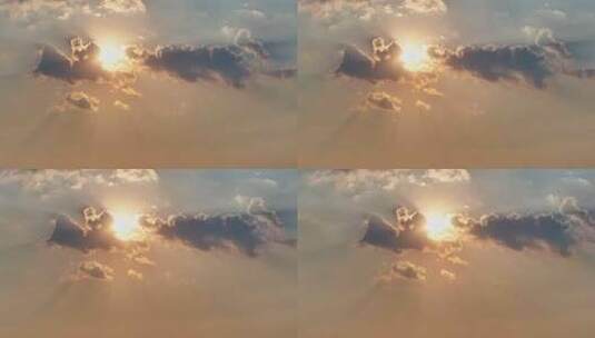 云层里的太阳高清在线视频素材下载