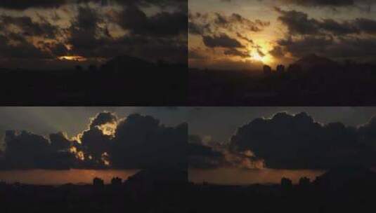 太阳升起日出延时拍摄高清在线视频素材下载