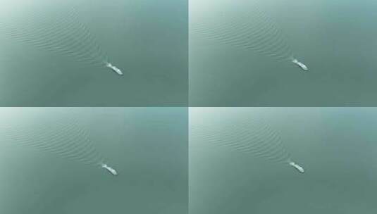 鄱阳湖游船航拍湖面上的观光游艇俯拍湖水高清在线视频素材下载