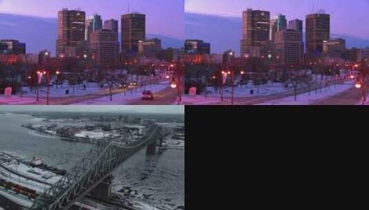 【合集】加拿大 城市景观 空镜 雪景高清在线视频素材下载