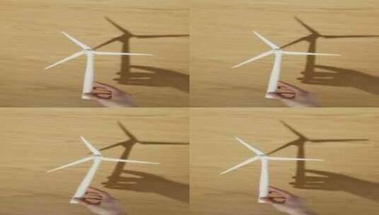 风车 风力发电 可再生能源 模具高清在线视频素材下载