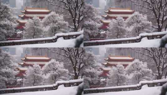 北京冬天雪景高清在线视频素材下载