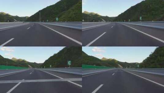 车辆在高速公路行驶第一视角空镜头高清在线视频素材下载