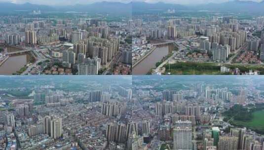 广东南雄城市航拍高清在线视频素材下载