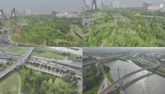 桂溪生态公园东区高清在线视频素材下载