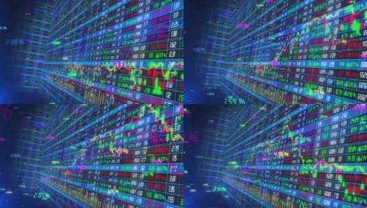 素材-金融市场股票价格数据图表高清在线视频素材下载