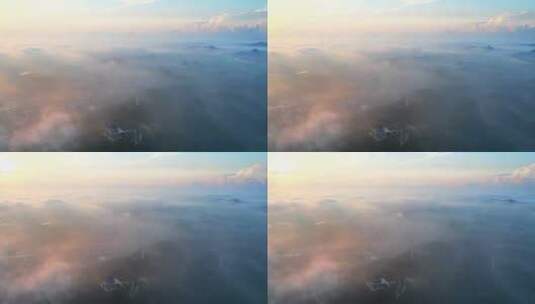 惠州惠城高榜山云雾漂亮大景高清在线视频素材下载
