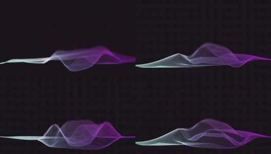 渐变白色蓝色和紫色粒子在黑色背景上移动3高清在线视频素材下载