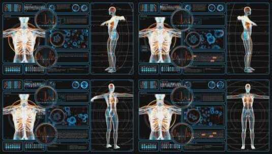 全息科技元素医疗2高清在线视频素材下载