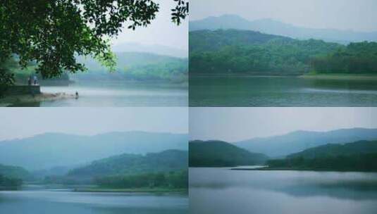 湖泊钓鱼垂钓山川河流风景视频合集高清在线视频素材下载