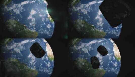 地球轨道上的小行星【4K】高清在线视频素材下载