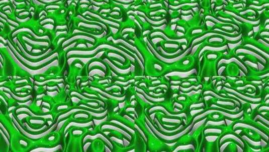 背景与绿色-白色油漆的波浪，独家，3D渲高清在线视频素材下载