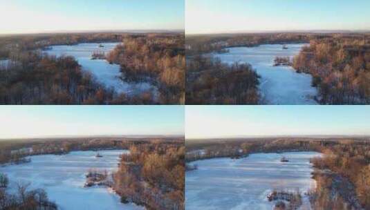 冬天的冰湖高清在线视频素材下载