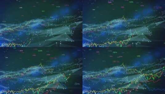 金融市场k线和股价走势图概念背景高清在线视频素材下载