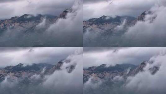 雨后泰山 云雾缭绕高清在线视频素材下载