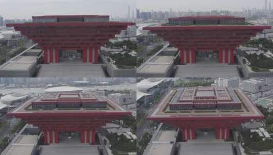 4K原素材-航拍上海世博园-6高清在线视频素材下载