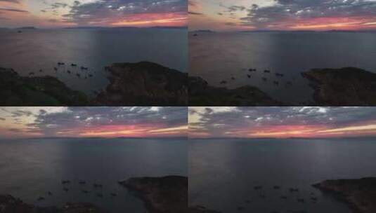 4K岛屿日落航拍（四礵列岛）3高清在线视频素材下载