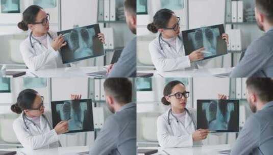 医生，解释，病人，谈话高清在线视频素材下载