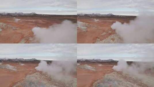 温泉，温泉，雪山，火山土高清在线视频素材下载